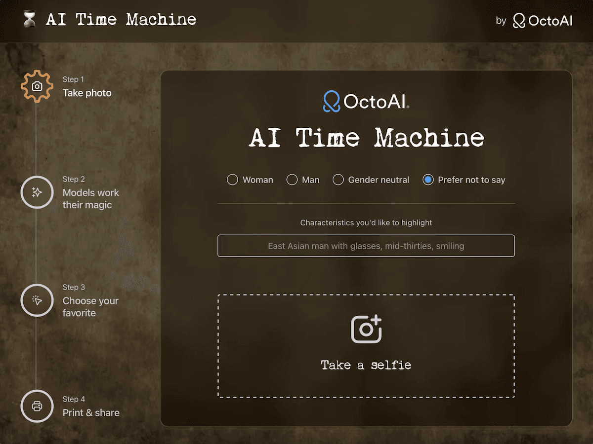 AI Time Machine demo (past)