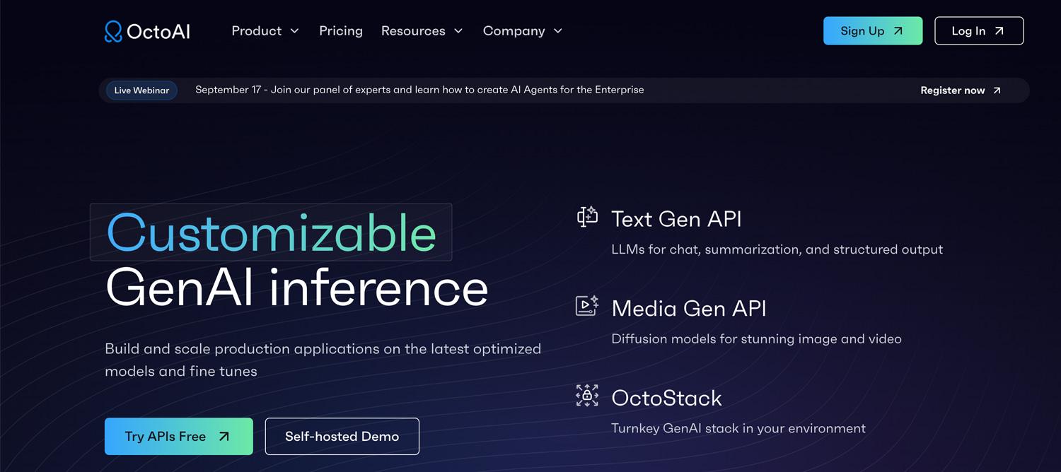 OctoAI Homepage