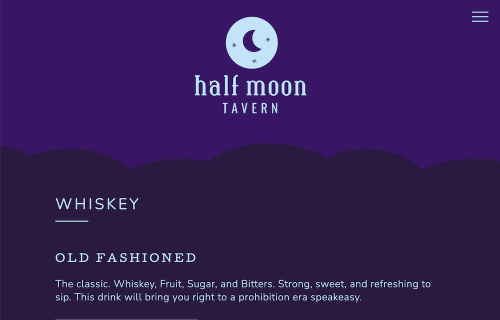 Half Moon Tavern homepage